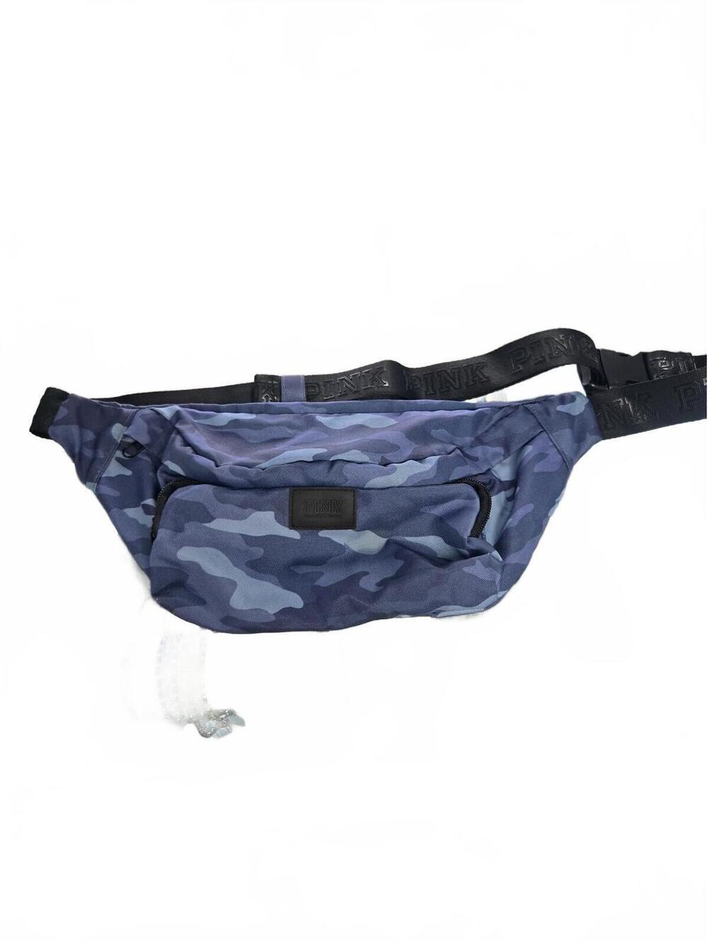 PINK Blue Camo Belt Bag Fanny Pack Adjustable Strap